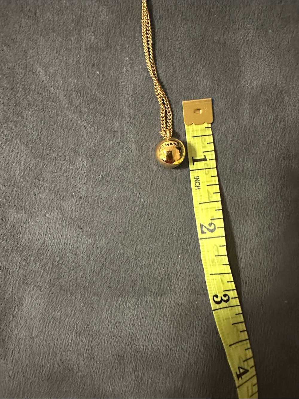 CHANEL Gold Tone Globe Pendant Necklace - Picture 7 of 9